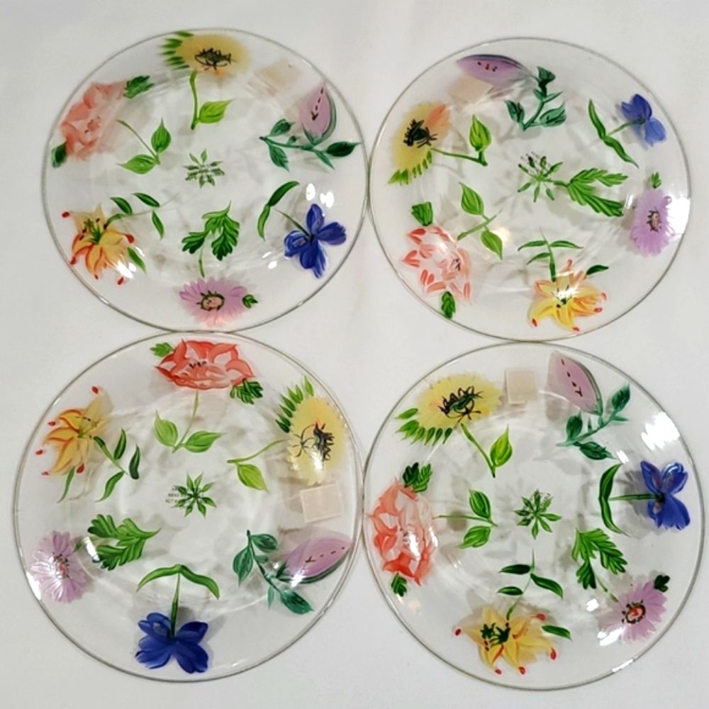 Hand Painted Plate Set NWOT - Picture 5 of 6